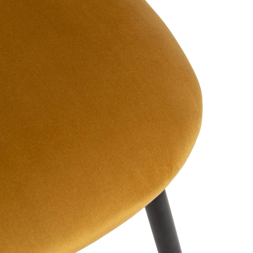 Pack de 4 Sillas Ocre Baylor de Tejido y Metal - Elegantes y Cómodas para Comedor, Soportan hasta 120 kg, Sin Montaje, Diseño Moderno y Resistente - Imagen 9