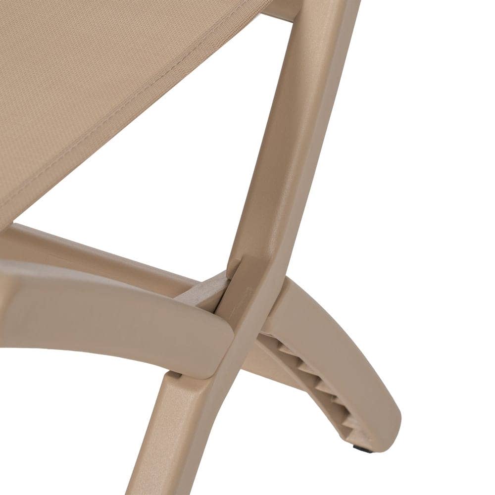 Pack de 4 Sillas Plegables Beige Belmar en Polipropileno - Diseño Compacto y Moderno para Exteriores - Imagen 12