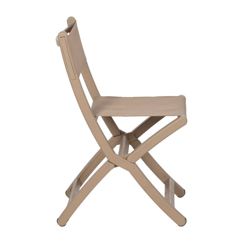 Pack de 4 Sillas Plegables Beige Belmar en Polipropileno - Diseño Compacto y Moderno para Exteriores - Imagen 3