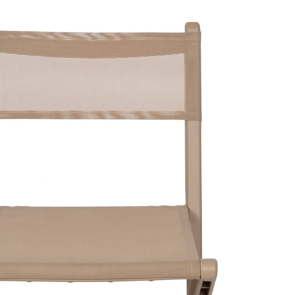 Pack de 4 Sillas Plegables Beige Belmar en Polipropileno - Diseño Compacto y Moderno para Exteriores - Imagen 6