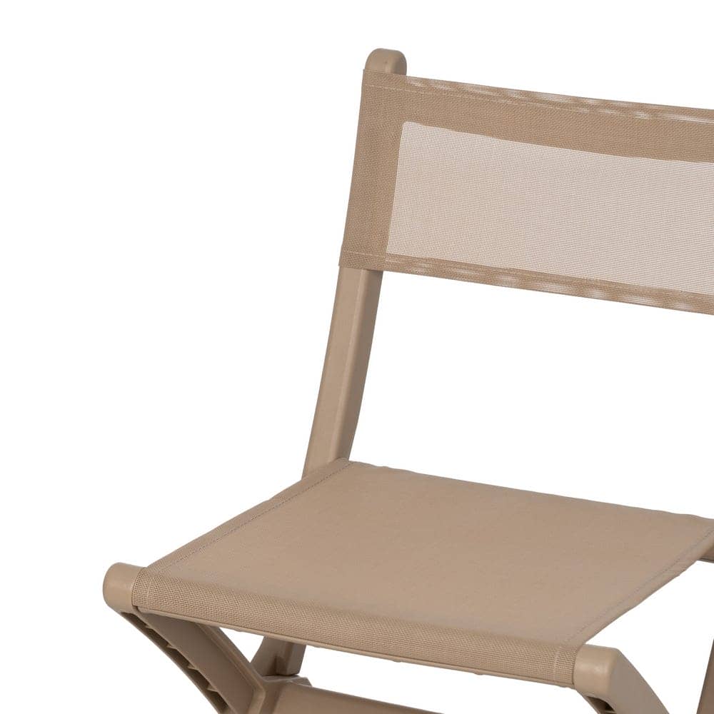Pack de 4 Sillas Plegables Beige Belmar en Polipropileno - Diseño Compacto y Moderno para Exteriores - Imagen 7