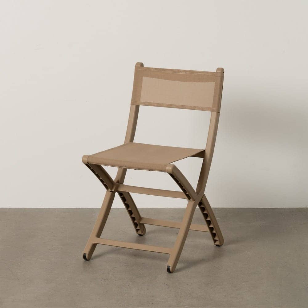 Pack de 4 Sillas Plegables Beige Belmar en Polipropileno - Diseño Compacto y Moderno para Exteriores - Imagen 14