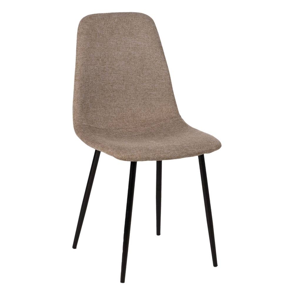 Pack de 4 Sillas Jace Taupe de Tela y Metal para Salón - Diseño Ergonómico y Moderno, 87 cm de Altura, Ideal para Comedores y Espacios Elegantes - Imagen 2