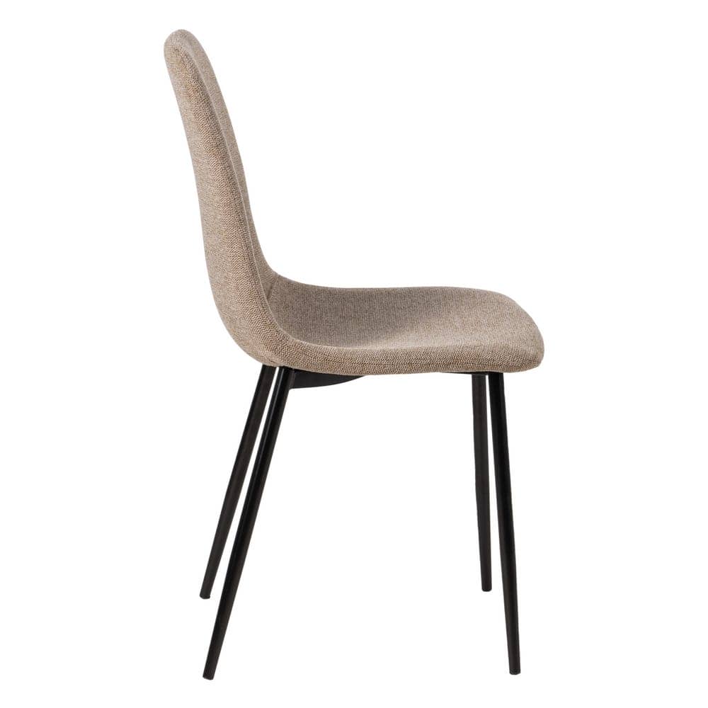 Pack de 4 Sillas Jace Taupe de Tela y Metal para Salón - Diseño Ergonómico y Moderno, 87 cm de Altura, Ideal para Comedores y Espacios Elegantes - Imagen 3