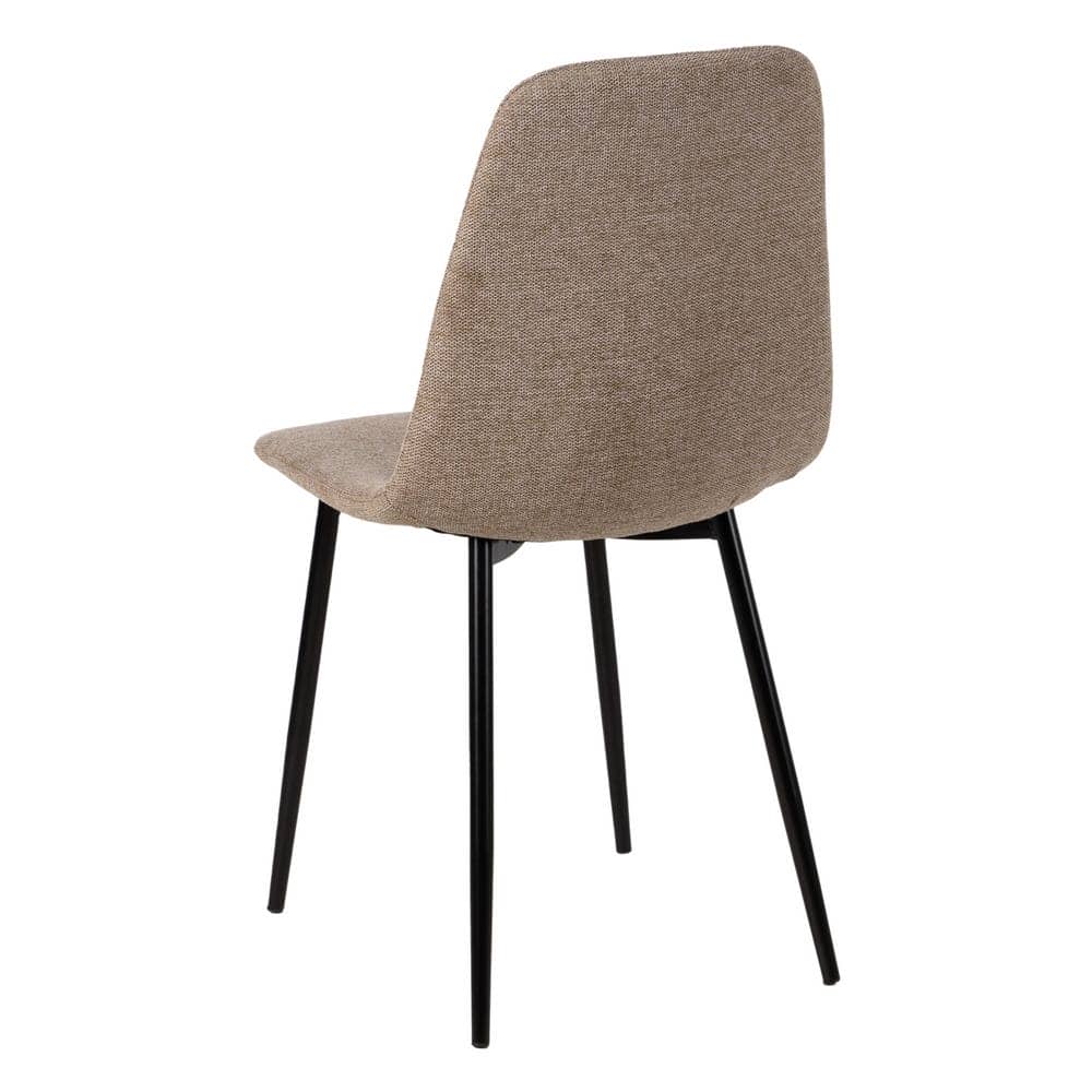 Pack de 4 Sillas Jace Taupe de Tela y Metal para Salón - Diseño Ergonómico y Moderno, 87 cm de Altura, Ideal para Comedores y Espacios Elegantes - Imagen 4