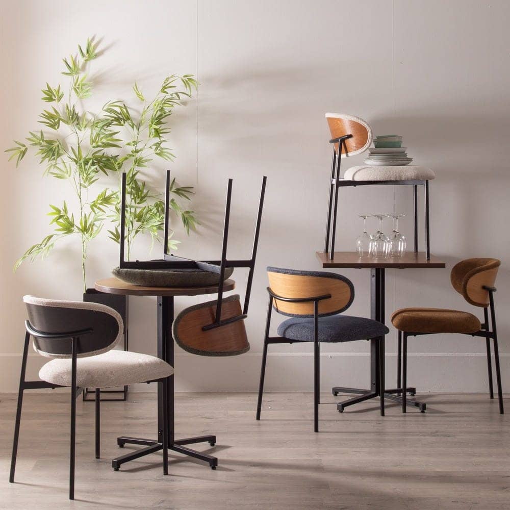 Pack de 4 Sillas Simon Verde con Tela y Metal - Diseño Ergonómico y Estilo Moderno para Comedor y Sala de Estar, 73,5 cm - Imagen 14