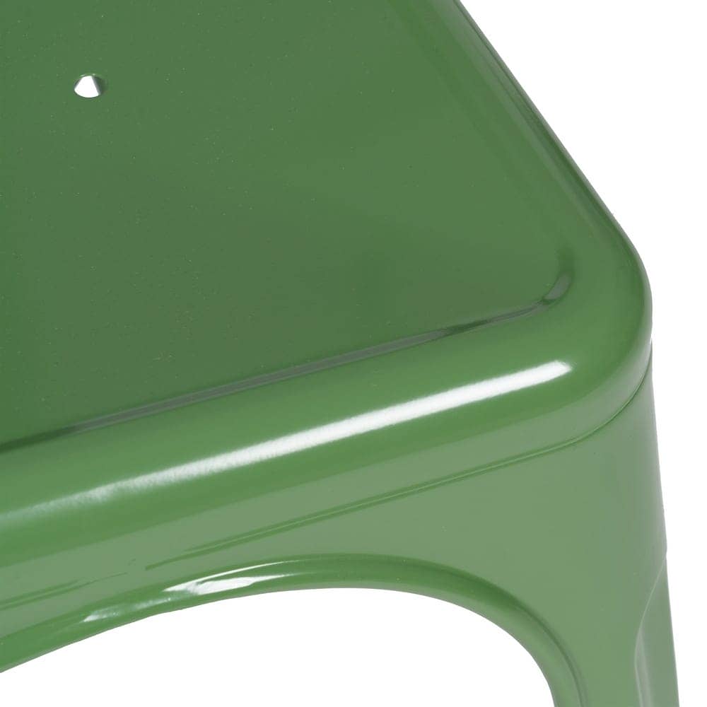 Pack de 4 Sillas Verdes de Metal Dallas Industrial - Diseño Sofisticado y Confortable para Comedor y Terraza (85 cm) - Imagen 8