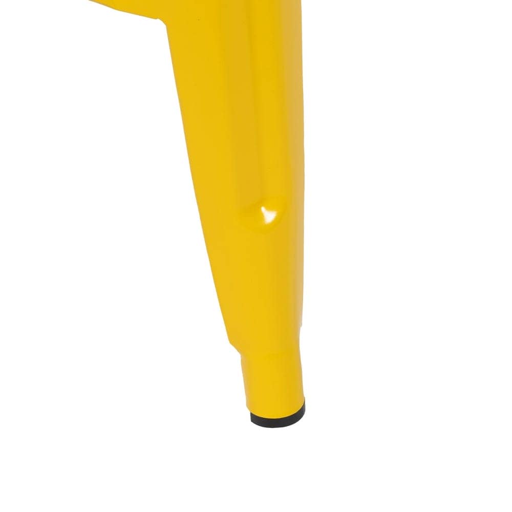 Pack de 4 Taburetes Amarillo Metal Dallas 61 cm - Diseño Industrial y Resistente para Cocina y Bar - Imagen 7