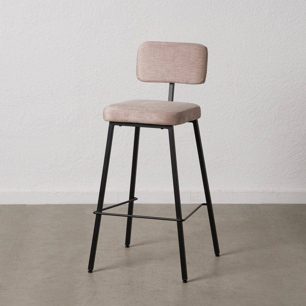 Pack de 4 Taburetes Beige con Patas de Acero - Diseño Moderno y Cómodo para Bares y Mesas Altas - Soporte hasta 120 kg, Ergonomía y Estilo para tu Hogar - Imagen 13