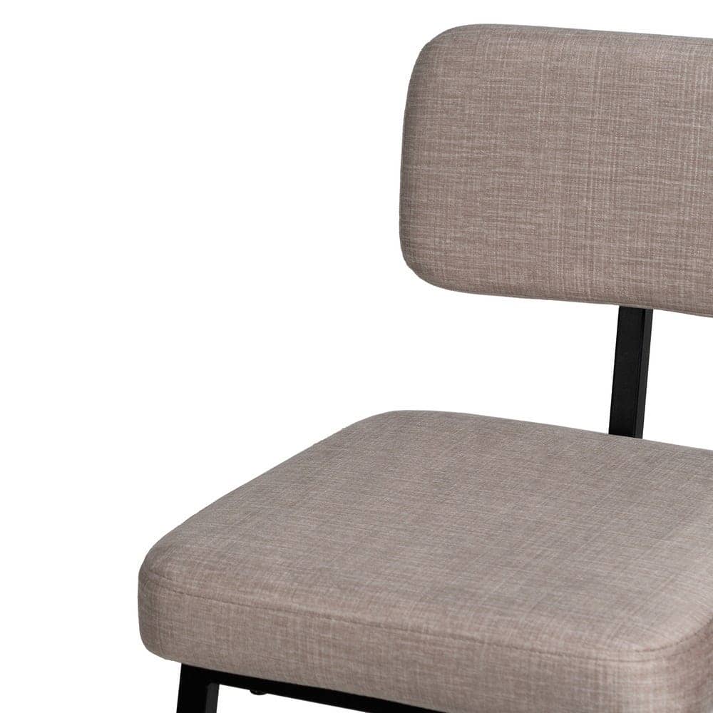 Pack de 4 Taburetes Beige con Patas de Acero - Diseño Moderno y Cómodo para Bares y Mesas Altas - Soporte hasta 120 kg, Ergonomía y Estilo para tu Hogar - Imagen 6