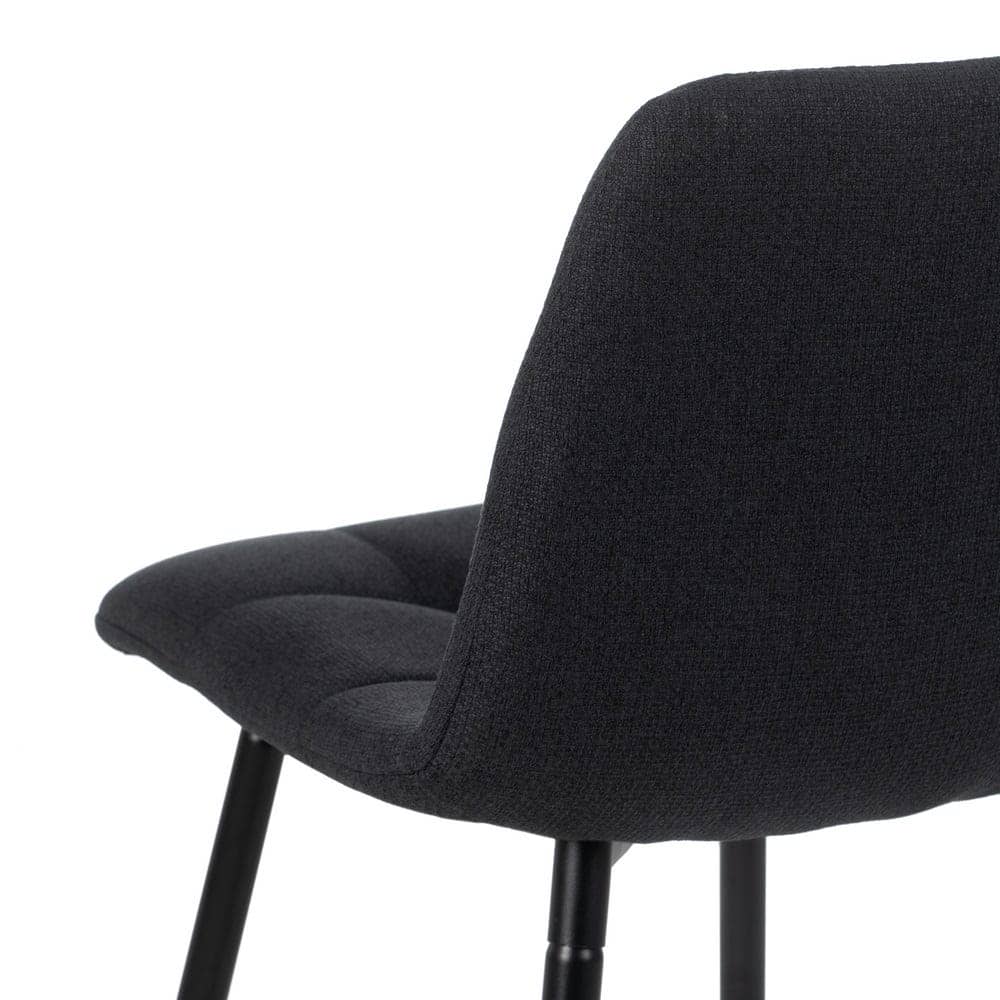 Pack de 4 Taburetes Negros con Estructura Metálica - Elegancia y Confort para Cocinas y Mesas Altas, 92 cm de Altura - Imagen 10