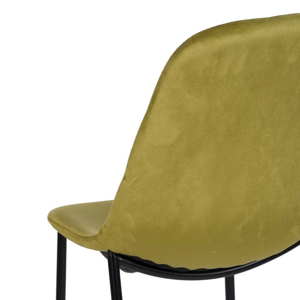 Pack de 4 Taburetes Verdes de Tejido y Metal para Salón - Diseño Ergonómico y Moderno, 104 cm de Altura, Confort y Estilo para tu Hogar - Imagen 10
