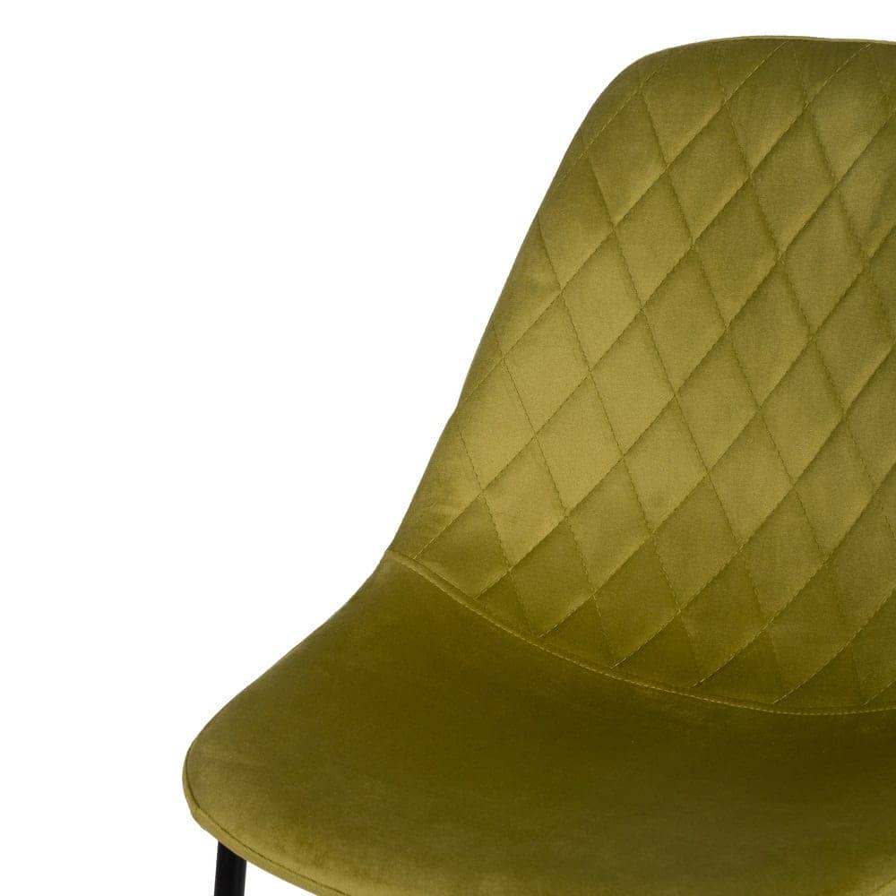 Pack de 4 Taburetes Verdes de Tejido y Metal para Salón - Diseño Ergonómico y Moderno, 104 cm de Altura, Confort y Estilo para tu Hogar - Imagen 6