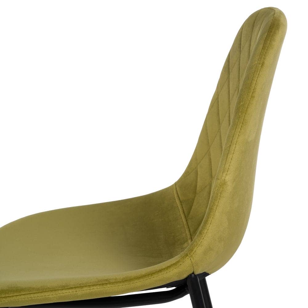 Pack de 4 Taburetes Verdes de Tejido y Metal para Salón - Diseño Ergonómico y Moderno, 104 cm de Altura, Confort y Estilo para tu Hogar - Imagen 8