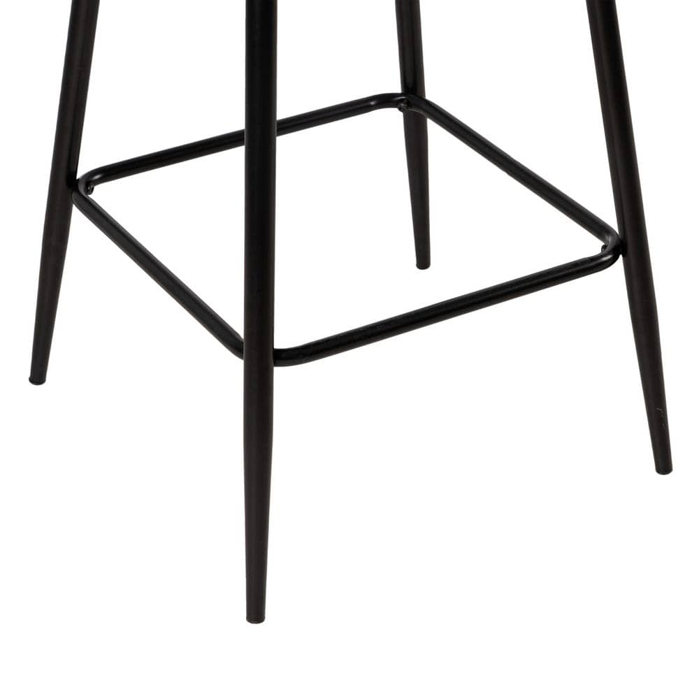 Pack de 4 Taburetes Verdes de Tejido y Metal para Salón - Diseño Moderno y Ergonómico, Altura de 63 cm, Perfectos para Barras y Mesas Altas - Imagen 12