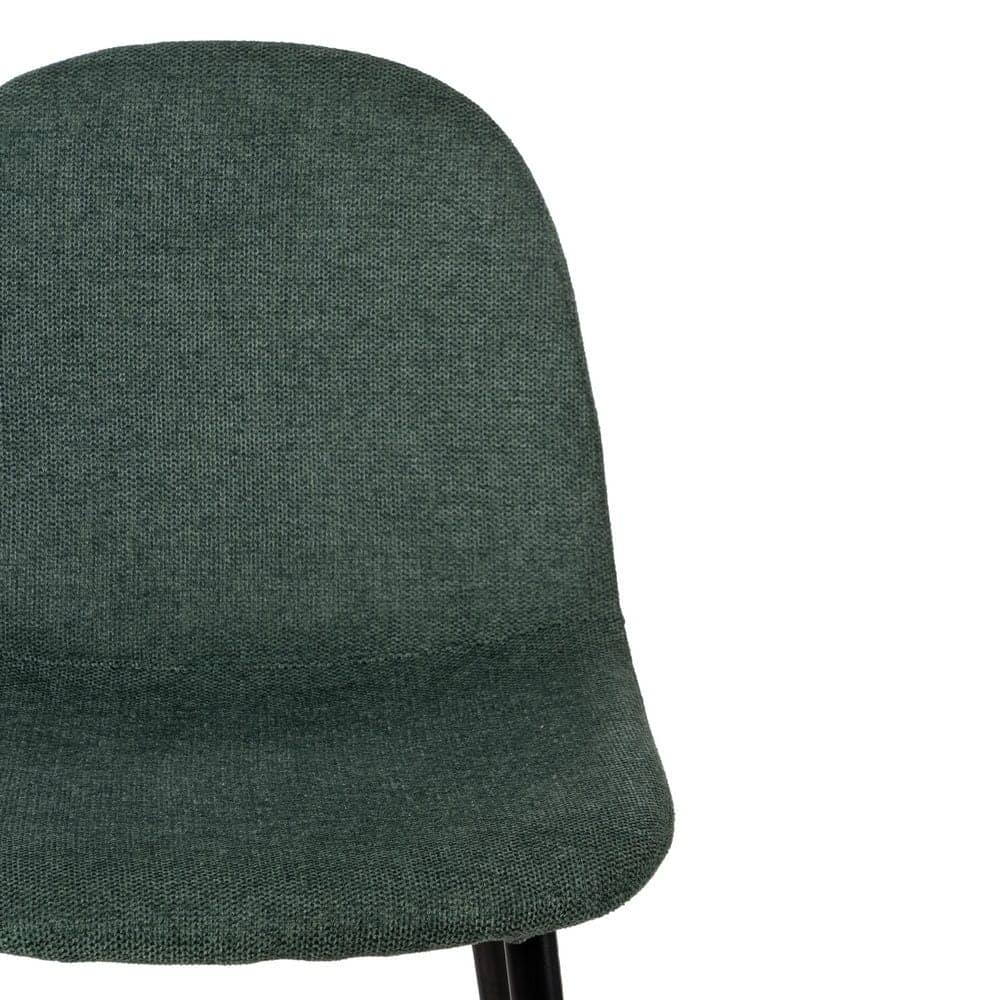 Pack de 4 Taburetes Verdes de Tejido y Metal para Salón - Diseño Moderno y Ergonómico, Altura de 63 cm, Perfectos para Barras y Mesas Altas - Imagen 5
