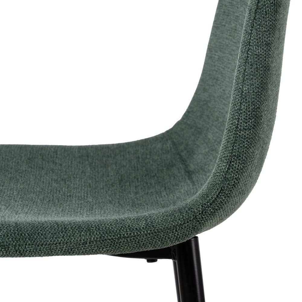 Pack de 4 Taburetes Verdes de Tejido y Metal para Salón - Diseño Moderno y Ergonómico, Altura de 63 cm, Perfectos para Barras y Mesas Altas - Imagen 8