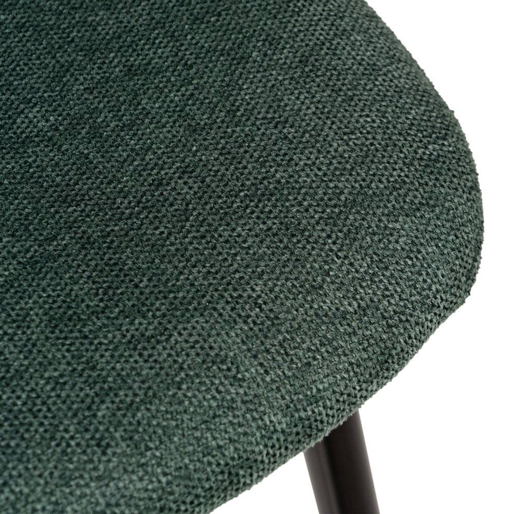 Pack de 4 Taburetes Verdes de Tejido y Metal para Salón - Diseño Moderno y Ergonómico, Altura de 63 cm, Perfectos para Barras y Mesas Altas - Imagen 9