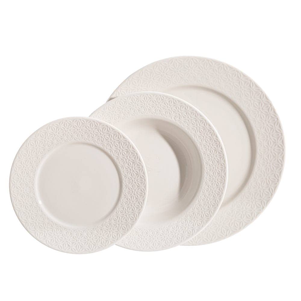 Pack de 6 Platos Llanos Blancos de Porcelana de 27 cm - Elegancia y Funcionalidad para tu Mesa, Apto para Lavavajillas y Microondas - Imagen 3