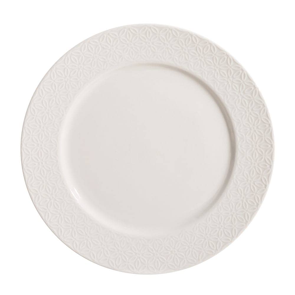 Pack de 6 Platos Llanos Blancos de Porcelana de 27 cm - Elegancia y Funcionalidad para tu Mesa, Apto para Lavavajillas y Microondas
