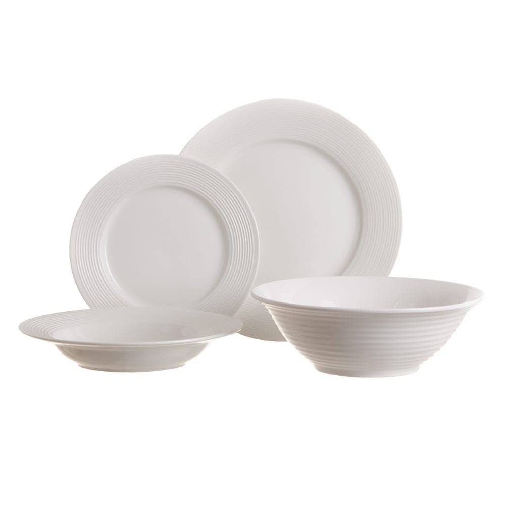 Pack de 6 Platos Llanos de Porcelana Blanca - Elegancia y Versatilidad para tu Mesa, Apto para Microondas y Lavavajillas - Imagen 2