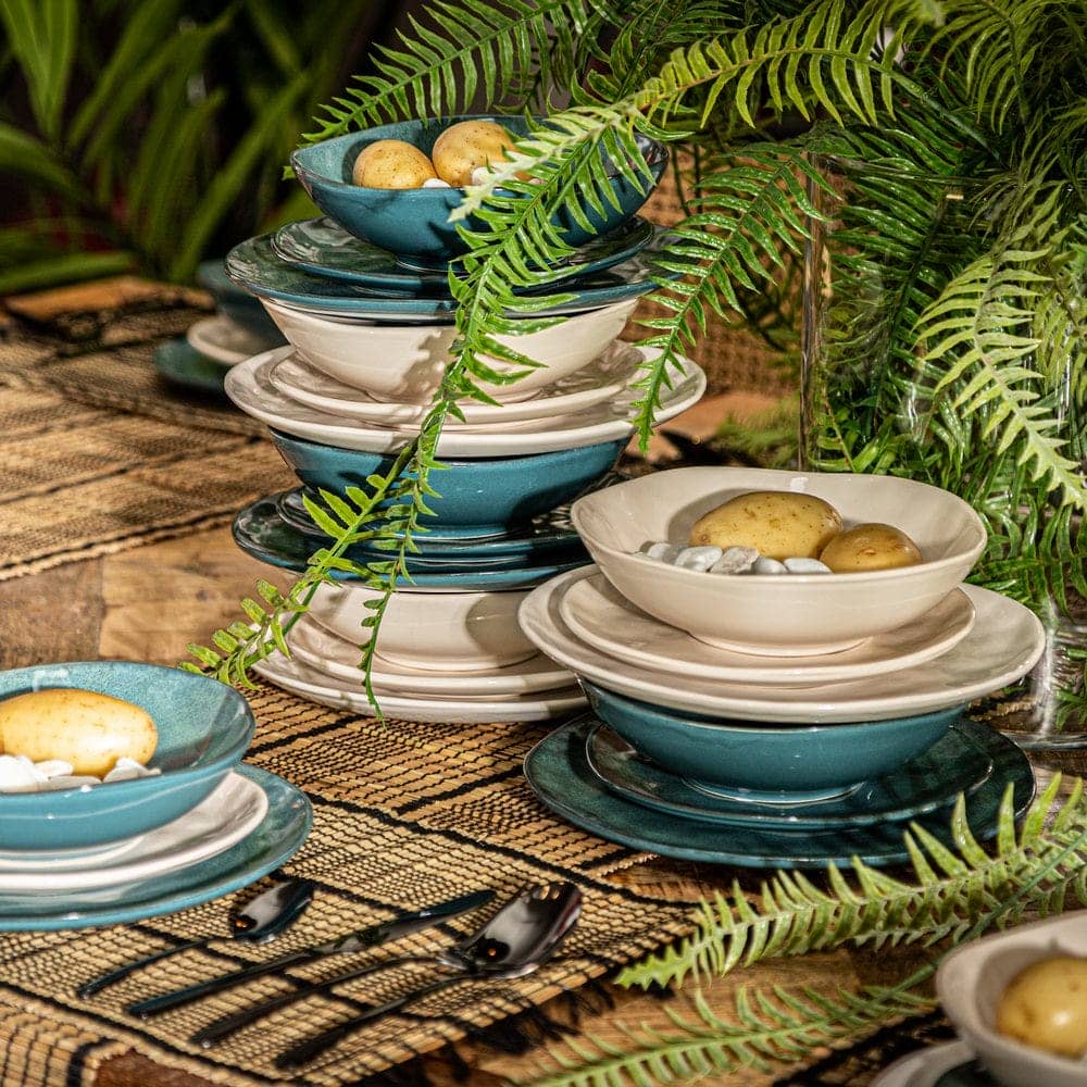 Pack de 6 Platos Postre Blancos de Stoneware 20 cm - Elegancia y Versatilidad para tu Mesa, Aptos para Lavavajillas y Microondas - Imagen 10