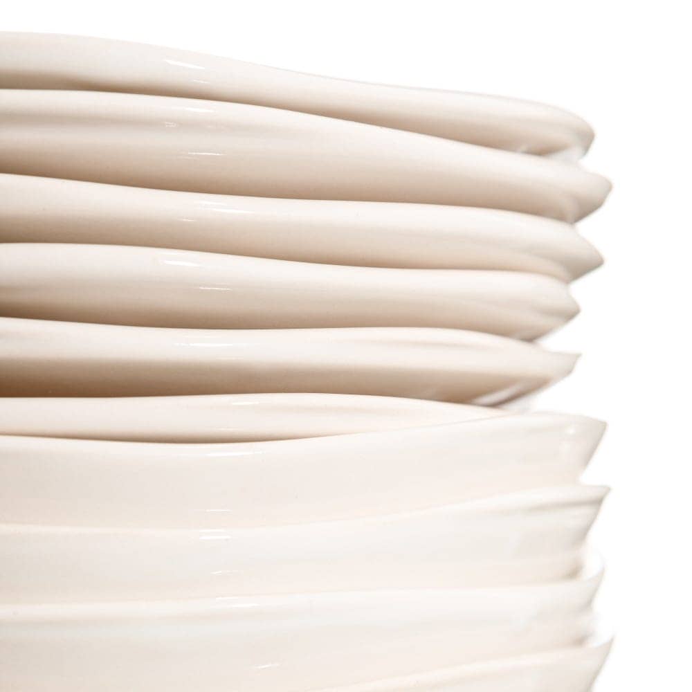 Pack de 6 Platos Postre Blancos de Stoneware 20 cm - Elegancia y Versatilidad para tu Mesa, Aptos para Lavavajillas y Microondas - Imagen 7
