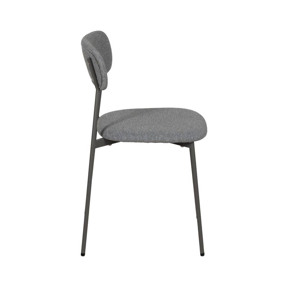 Pack de 6 Sillas Apilables Molric Gris de Tejido y Metal - Diseño Moderno y Práctico para Hogar y Oficina - Imagen 3