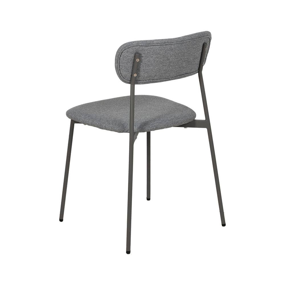 Pack de 6 Sillas Apilables Molric Gris de Tejido y Metal - Diseño Moderno y Práctico para Hogar y Oficina - Imagen 4