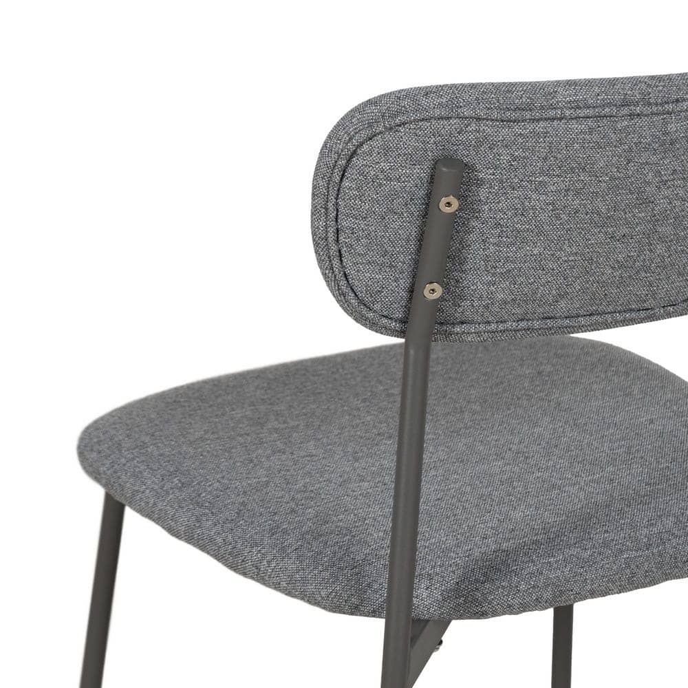 Pack de 6 Sillas Apilables Molric Gris de Tejido y Metal - Diseño Moderno y Práctico para Hogar y Oficina - Imagen 9