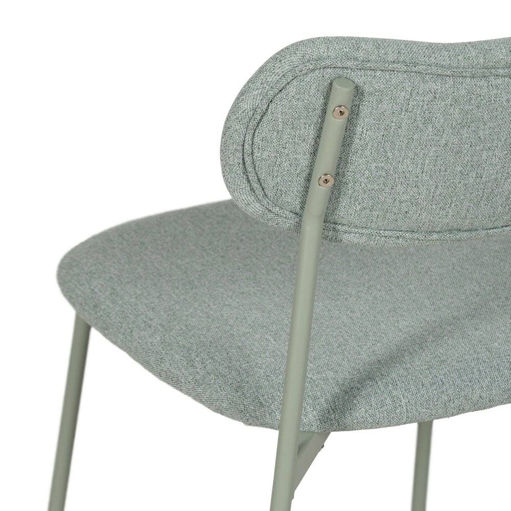 Pack de 6 Sillas Apilables Molric Verde de Tejido y Metal - Diseño Moderno y Confortable para Comedores y Oficinas, 76 cm - Imagen 10