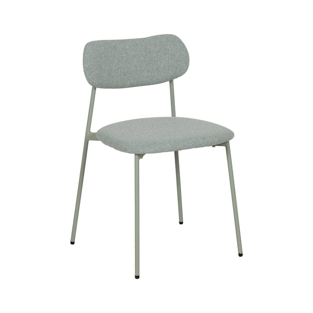 Pack de 6 Sillas Apilables Molric Verde de Tejido y Metal - Diseño Moderno y Confortable para Comedores y Oficinas, 76 cm - Imagen 2