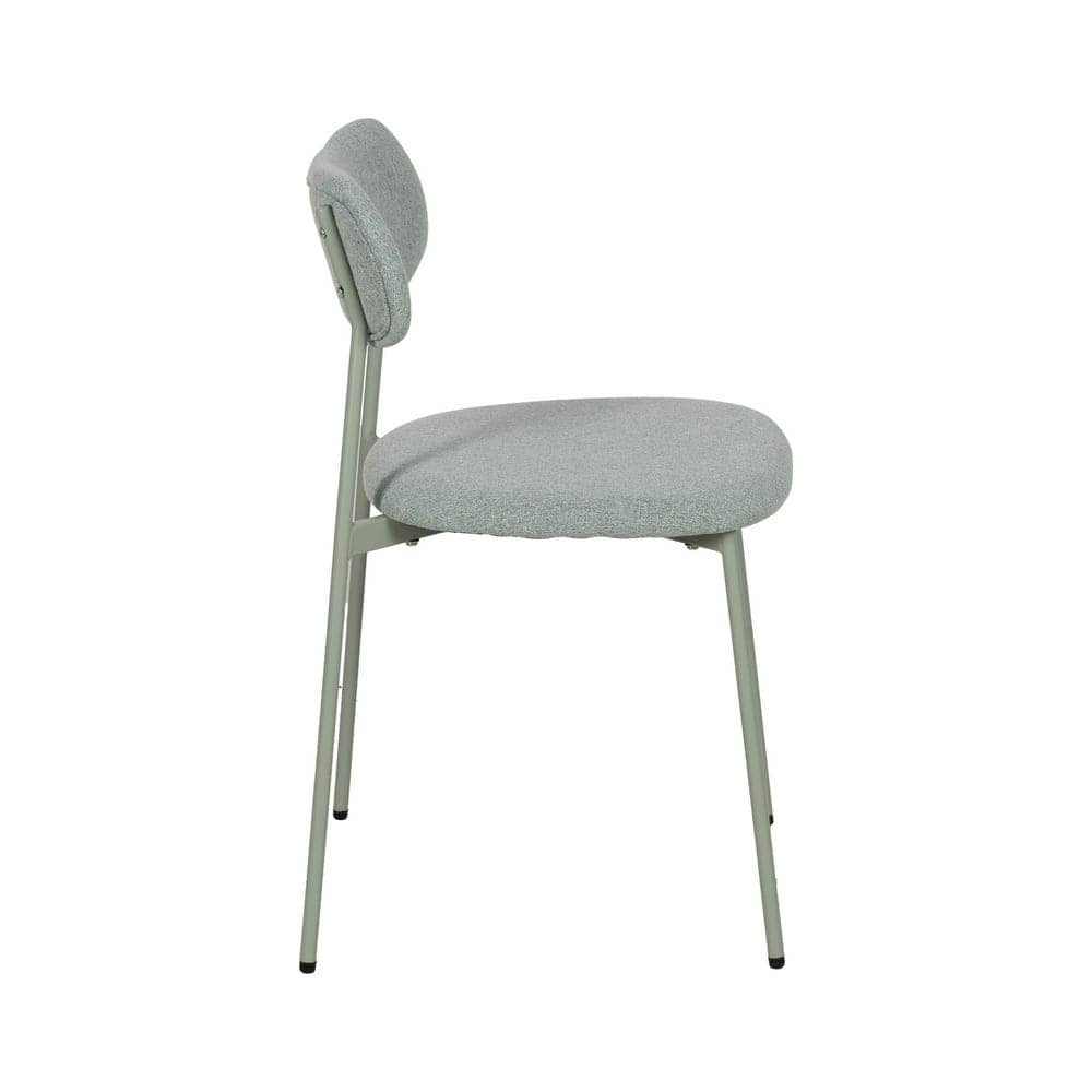Pack de 6 Sillas Apilables Molric Verde de Tejido y Metal - Diseño Moderno y Confortable para Comedores y Oficinas, 76 cm - Imagen 3