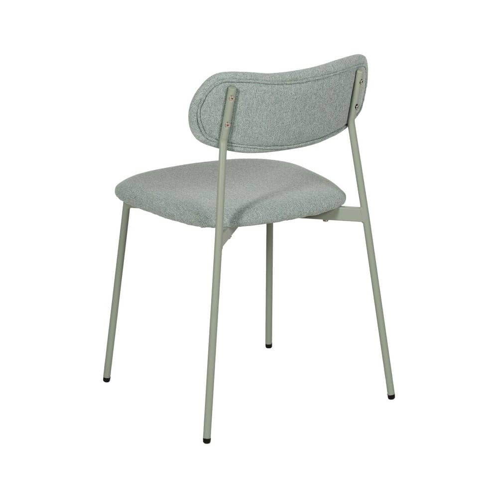 Pack de 6 Sillas Apilables Molric Verde de Tejido y Metal - Diseño Moderno y Confortable para Comedores y Oficinas, 76 cm - Imagen 4