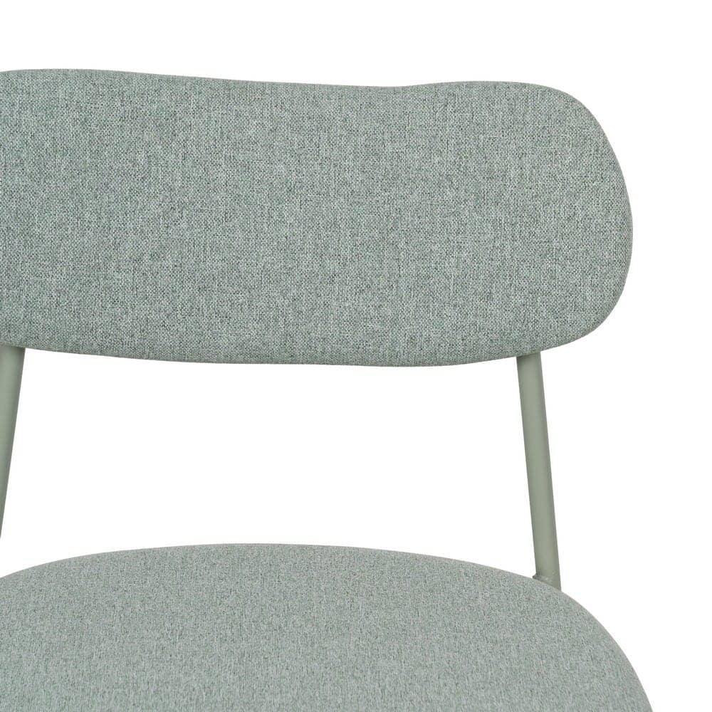 Pack de 6 Sillas Apilables Molric Verde de Tejido y Metal - Diseño Moderno y Confortable para Comedores y Oficinas, 76 cm - Imagen 5