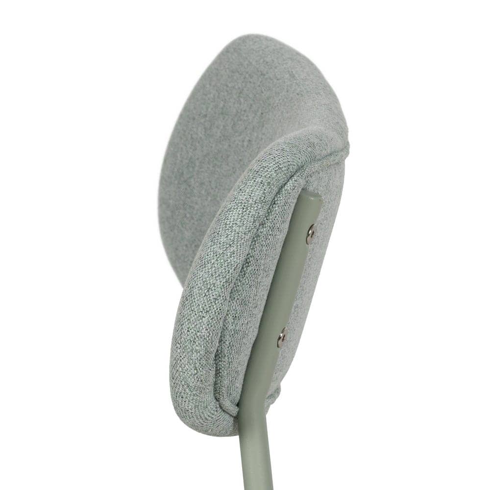 Pack de 6 Sillas Apilables Molric Verde de Tejido y Metal - Diseño Moderno y Confortable para Comedores y Oficinas, 76 cm - Imagen 6