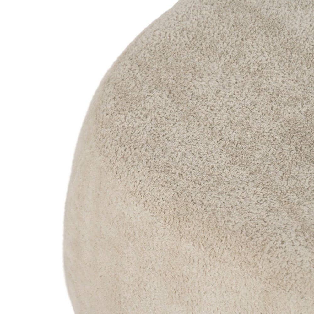 Puf Beige Grande de Tejido 100% Poliéster para Salón - Estructura de Madera y Espuma Densa, Soporta hasta 100 kg - Medidas 60x60x33 cm - Imagen 2