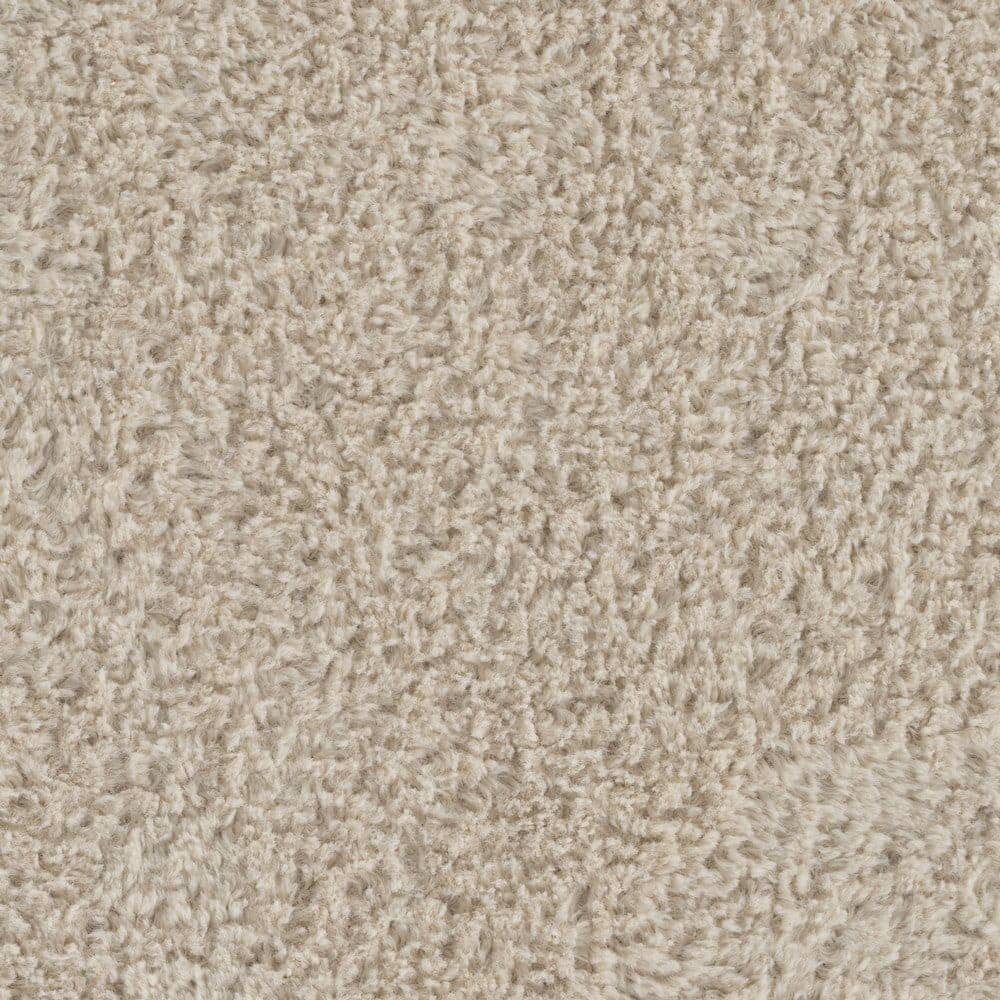 Puf Beige Grande de Tejido 100% Poliéster para Salón - Estructura de Madera y Espuma Densa, Soporta hasta 100 kg - Medidas 60x60x33 cm - Imagen 4