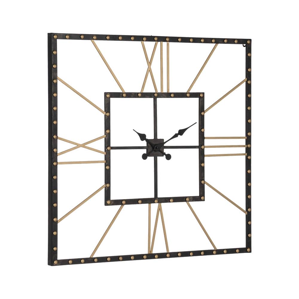 Reloj de Pared de Hierro Negro de 80 cm con Ganchos Incorporados - Diseño Moderno y Elegante para Decoración de Interiores - Imagen 2