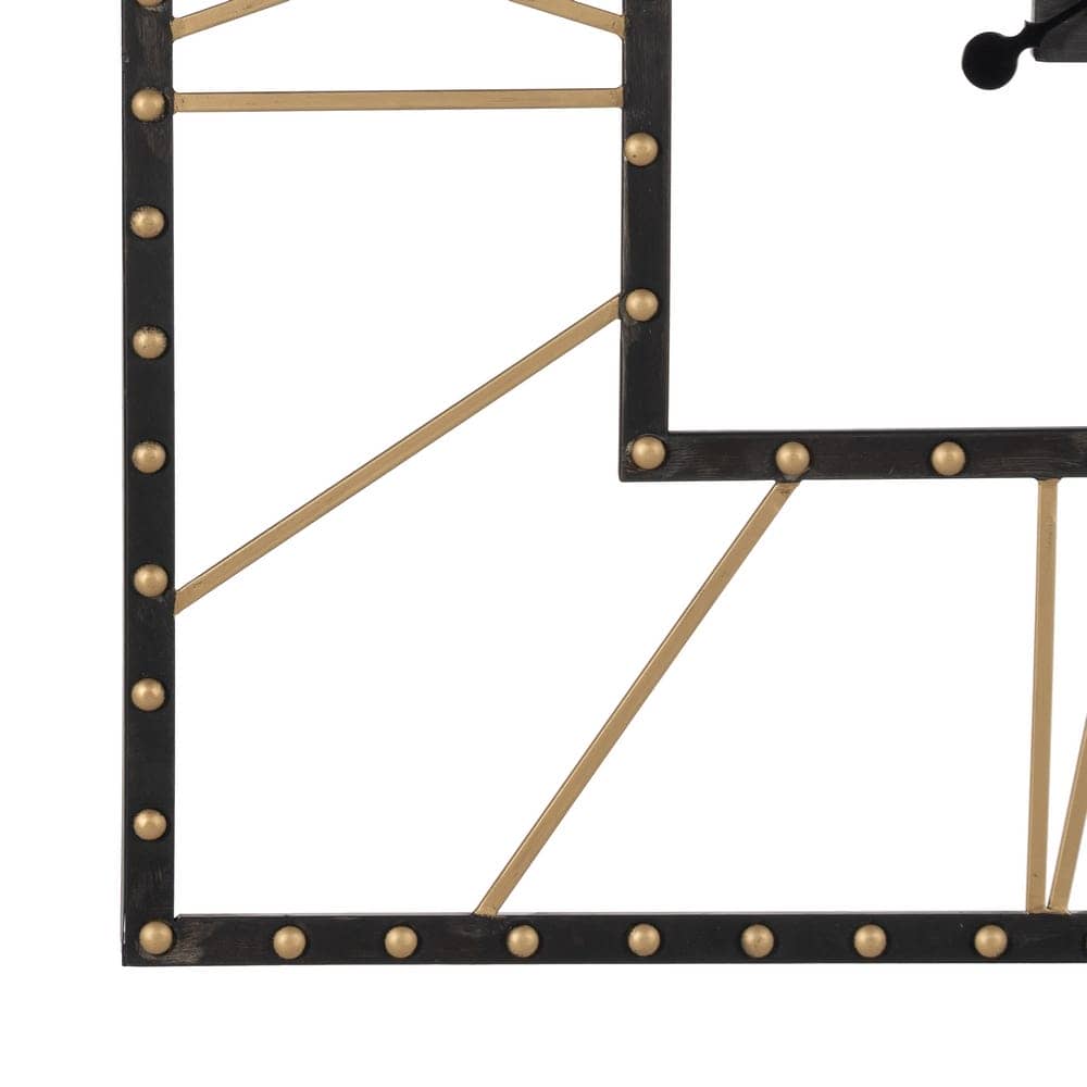 Reloj de Pared de Hierro Negro de 80 cm con Ganchos Incorporados - Diseño Moderno y Elegante para Decoración de Interiores - Imagen 5