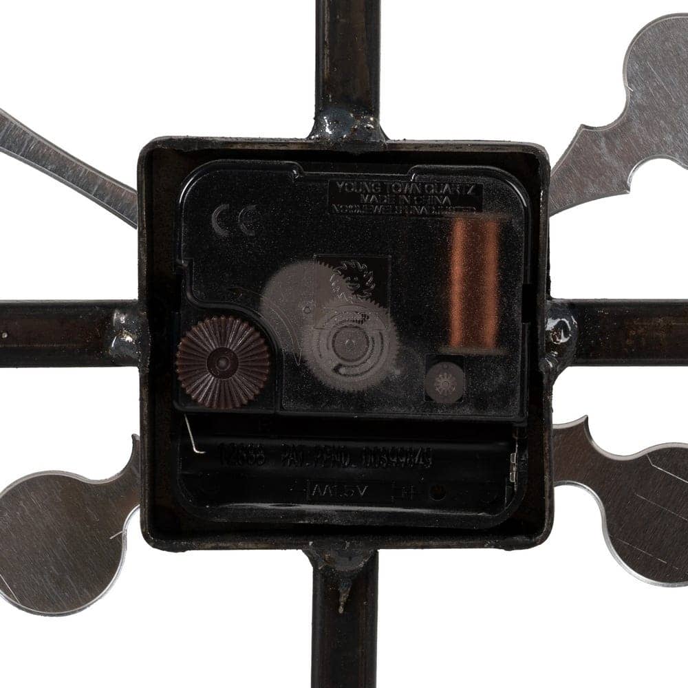 Reloj de Pared de Hierro Negro de 80 cm con Ganchos Incorporados - Diseño Moderno y Elegante para Decoración de Interiores - Imagen 8