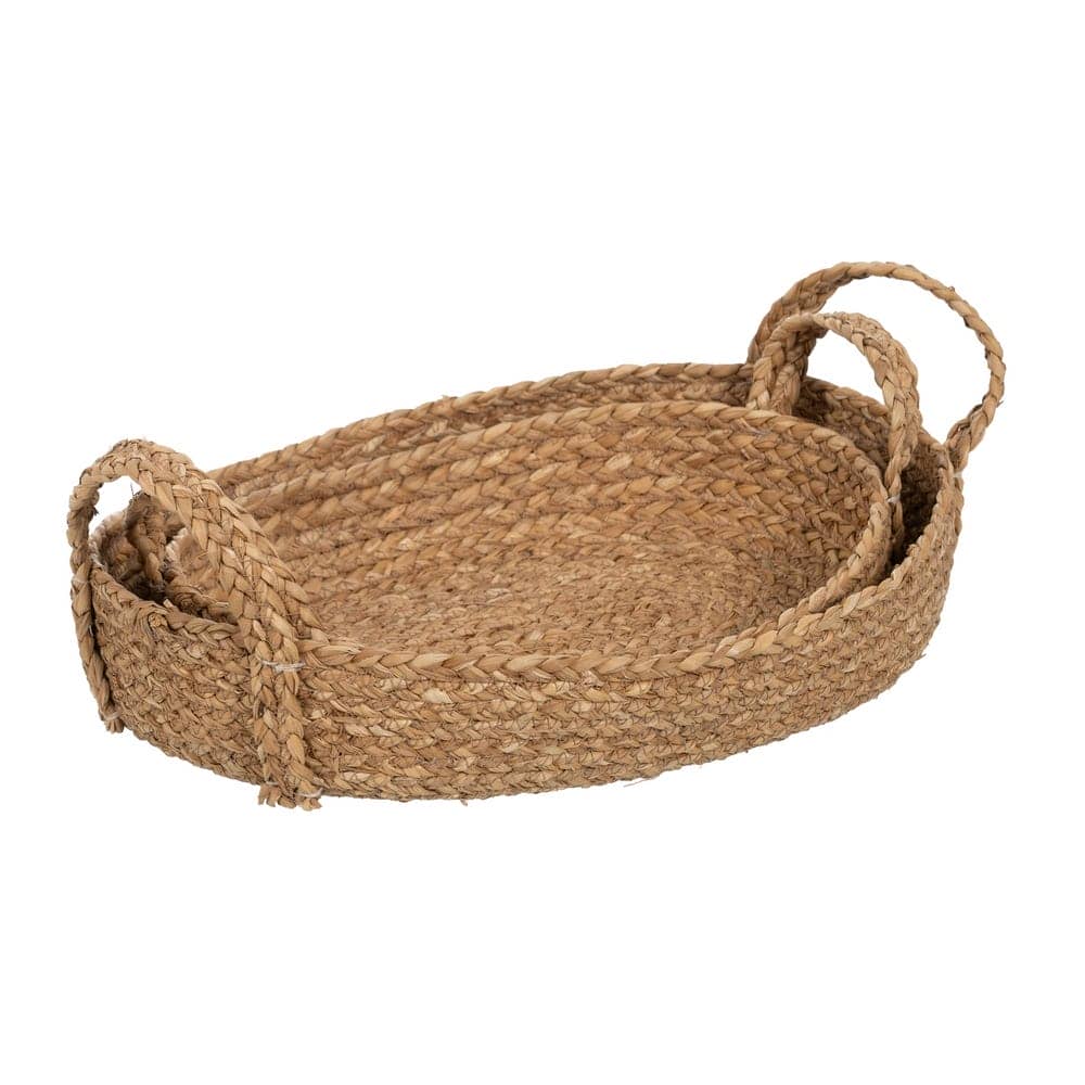 Set de 2 Cestas de Fibra Natural para Decoración - 18 cm, Estilo Natural y Elegante - Imagen 2