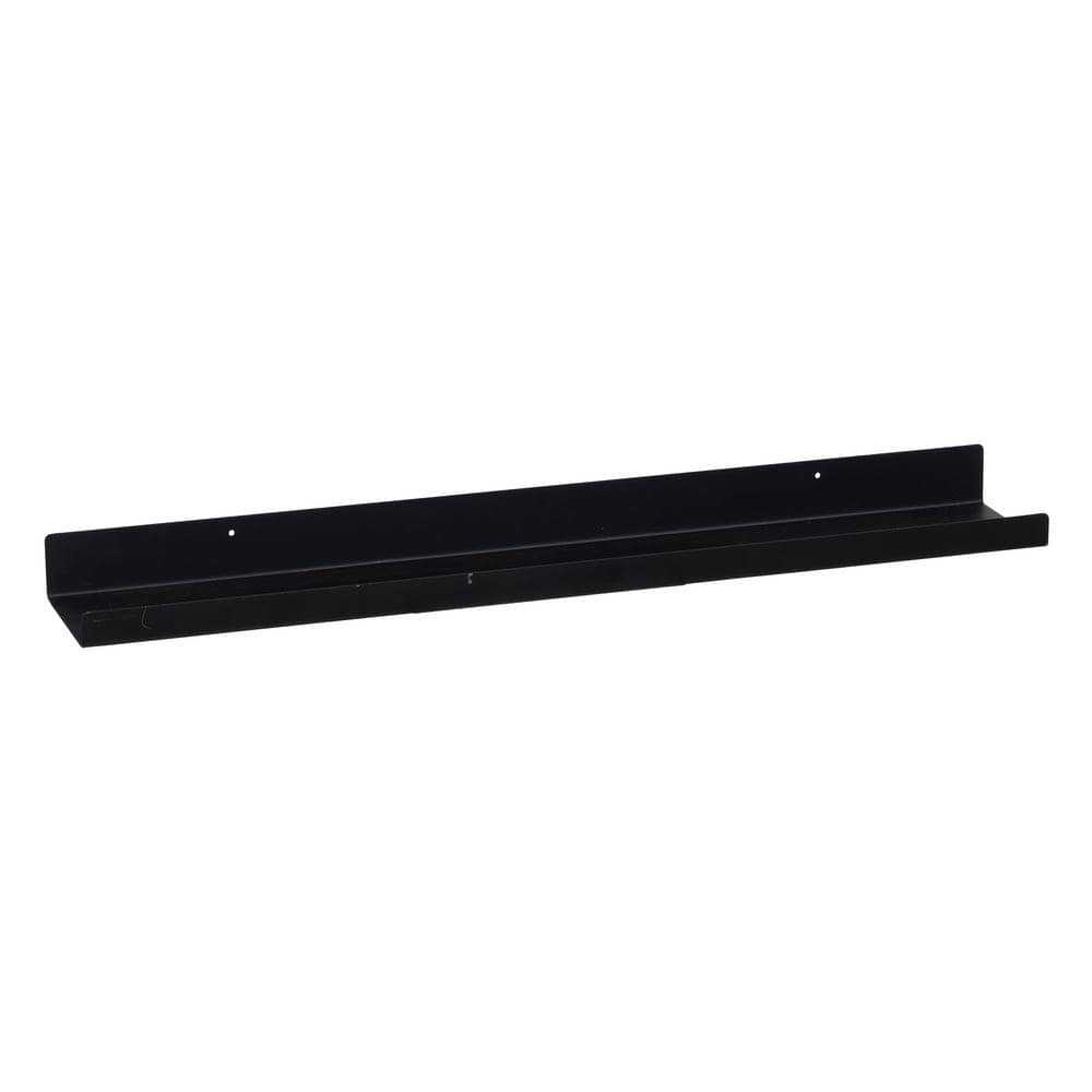 Set de 2 Estanterías de Metal Negro Decorativas - Medidas 51x11x5 cm, Ideal para Almacenaje y Decoración - Imagen 3
