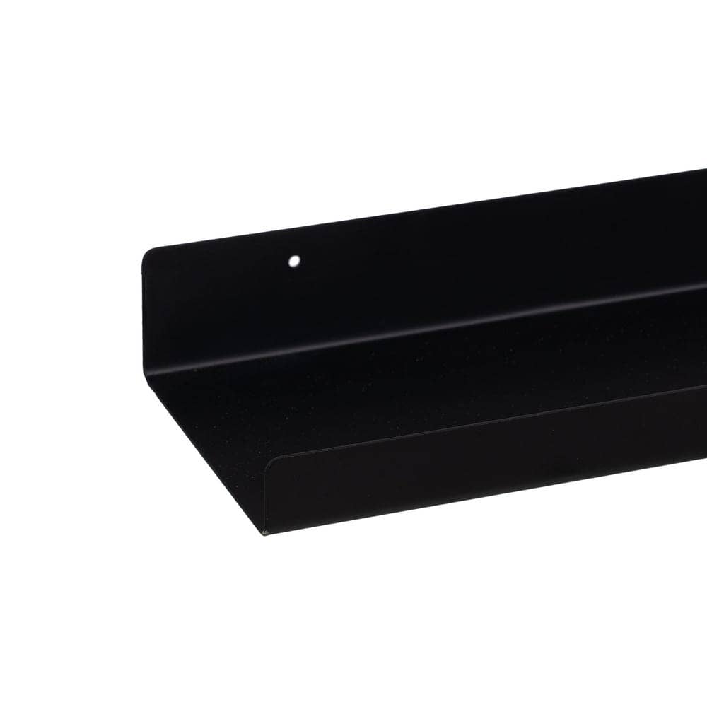 Set de 2 Estanterías de Metal Negro Decorativas - Medidas 51x11x5 cm, Ideal para Almacenaje y Decoración - Imagen 4