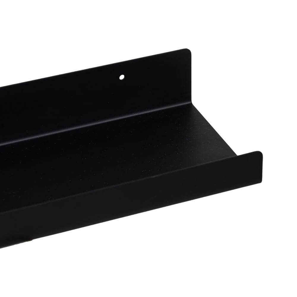 Set de 2 Estanterías de Metal Negro Decorativas - Medidas 51x11x5 cm, Ideal para Almacenaje y Decoración - Imagen 5