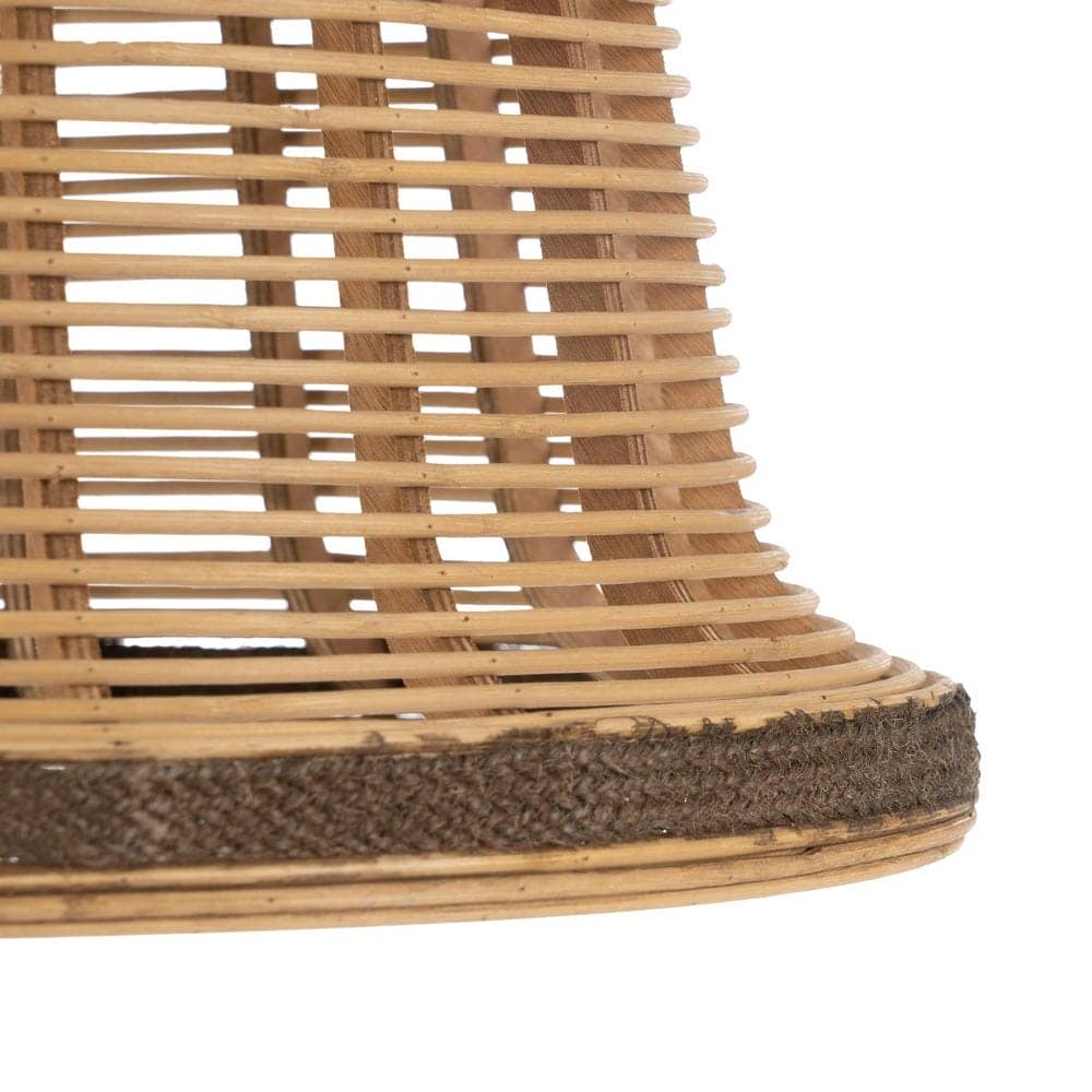 Set de 2 Lámparas de Techo de Bambú Natural - Diseño Moderno, 33 cm, Casquillo E27, Cable Negro de 140 cm - Imagen 7