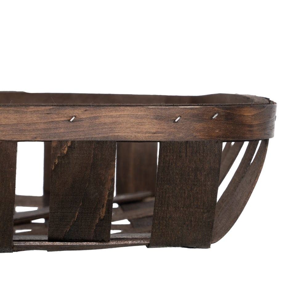 Set de 3 Cestas de Madera Marrón - Medidas L: 52x52x11.5cm, M: 45x45x10cm, S: 39x39x8cm - Decoración y Almacenaje Elegante - Imagen 7