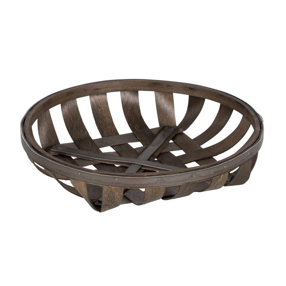 Set de 3 Cestas de Madera Marrón - Medidas: Grande 51x51x9 cm, Mediana 41.5x41.5x7 cm, Pequeña 32.5x32.5x7 cm - Ideal para Almacenaje y Decoración - Imagen 4