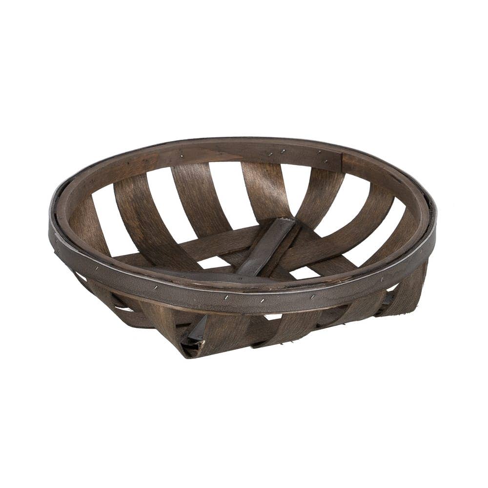 Set de 3 Cestas de Madera Marrón - Medidas: Grande 51x51x9 cm, Mediana 41.5x41.5x7 cm, Pequeña 32.5x32.5x7 cm - Ideal para Almacenaje y Decoración - Imagen 5