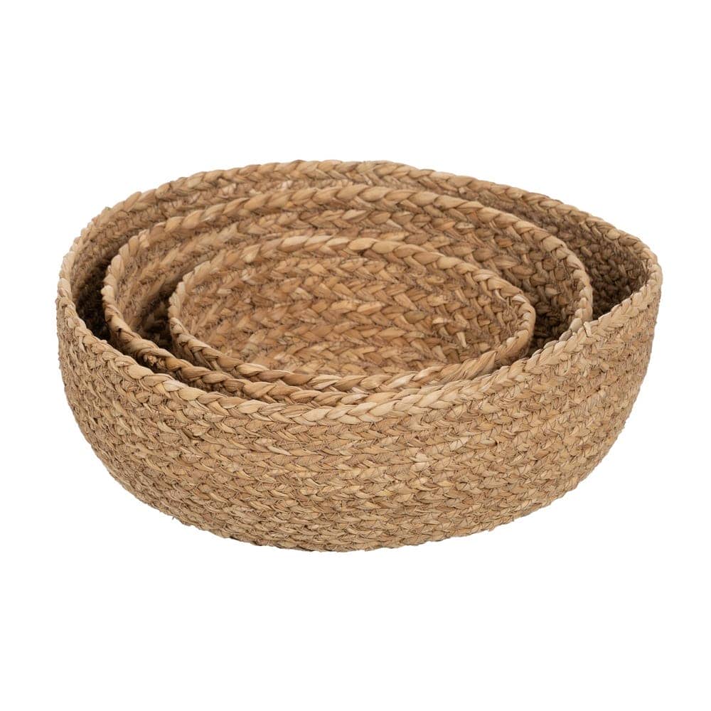 Set de 3 Cestas de Fibra Natural para Decoración - Medidas 11 cm | Estilo Natural y Elegante - Imagen 2